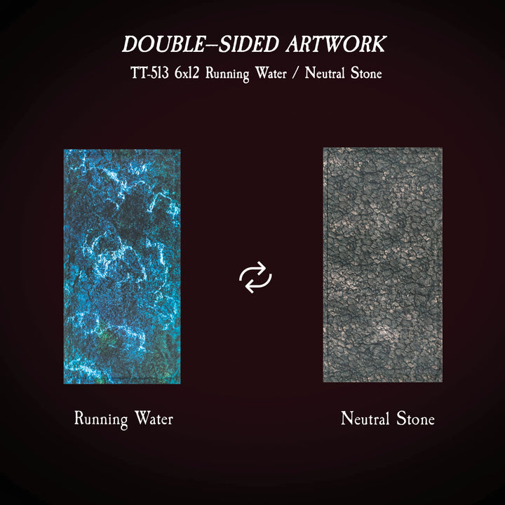 Terrain Tray Two-pack 6" x 12": Running Water / Neutral Stone