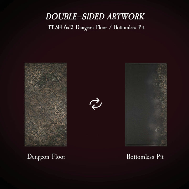 Terrain Tray Two-pack 6" x 12": Dungeon Floor / Bottomless Pit