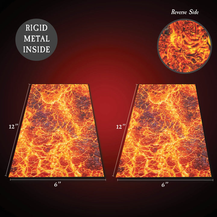 Terrain Tray Two-pack 6" x 12": Magma River Straight / Magma Pool