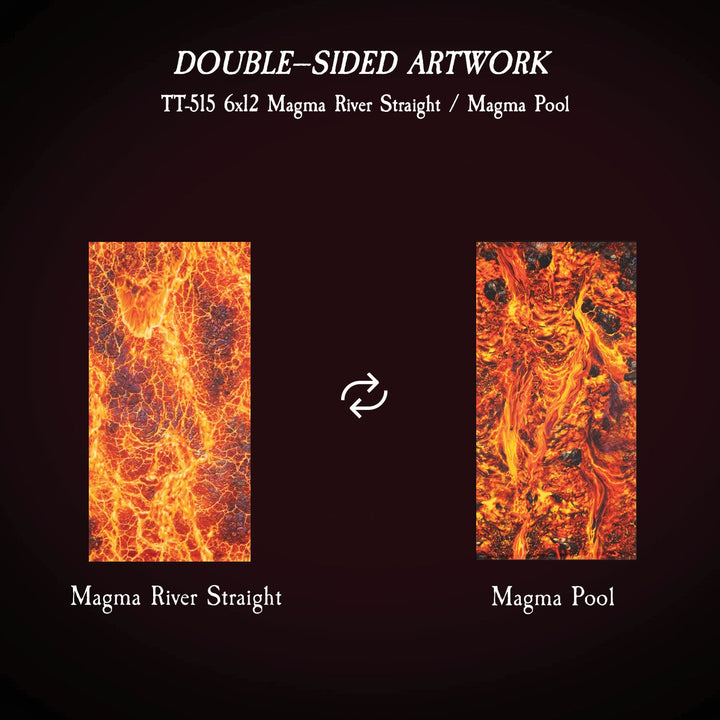 Terrain Tray Two-pack 6" x 12": Magma River Straight / Magma Pool