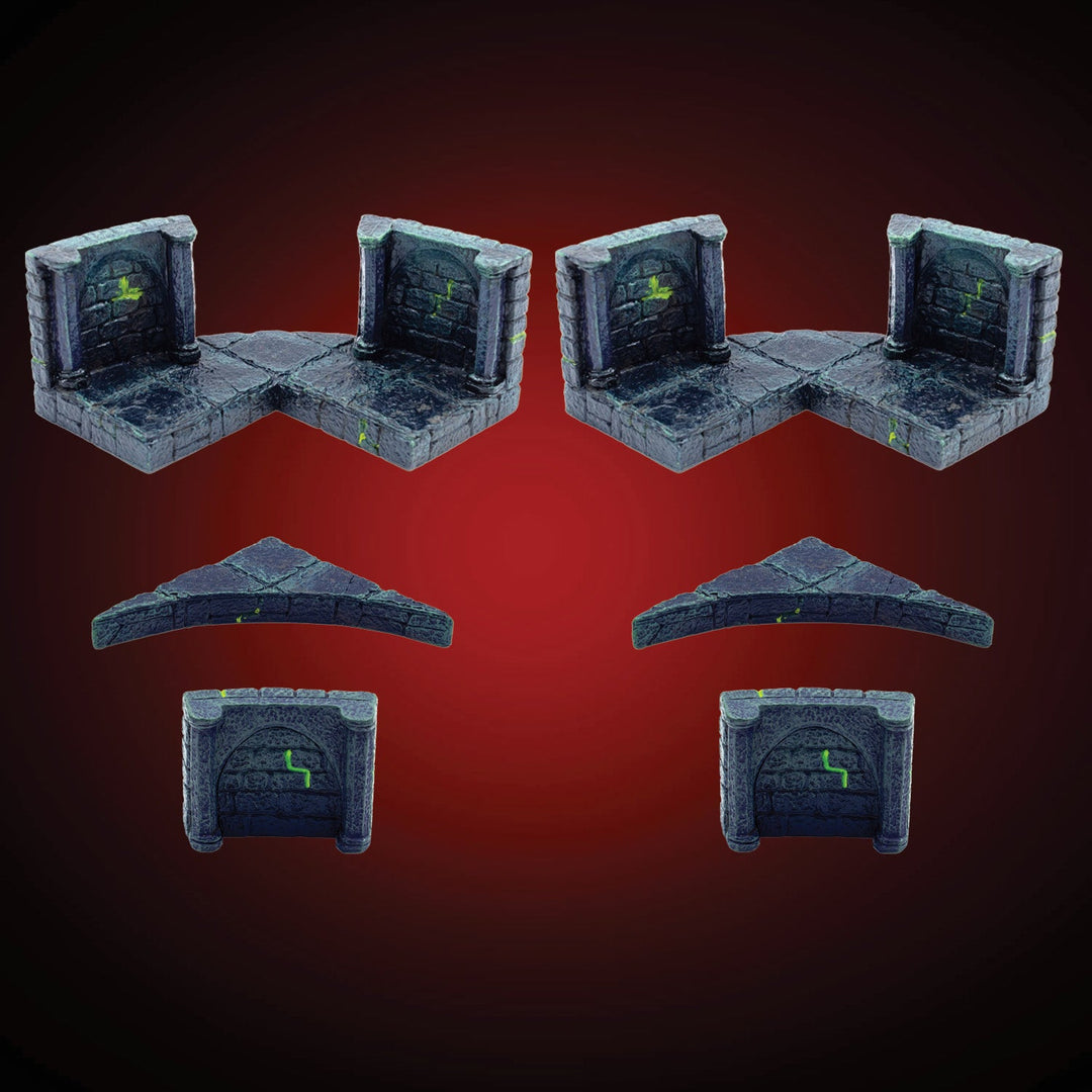 Dungeon Large Curve Walls - Sinister (Painted)