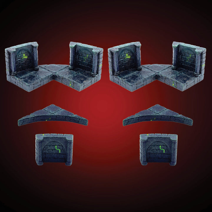 Dungeon Large Curve Walls - Sinister (Painted)