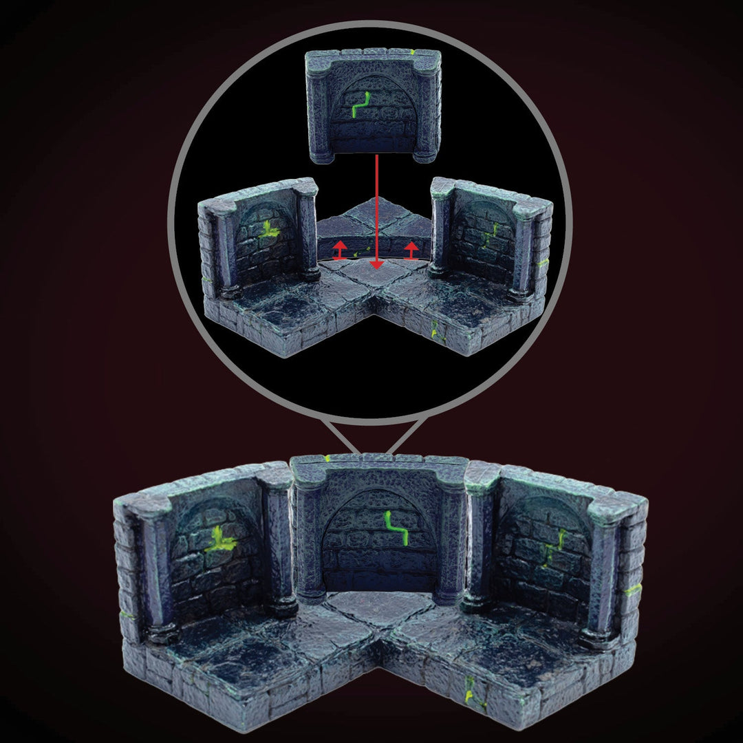 Dungeon Large Curve Walls - Sinister (Painted)