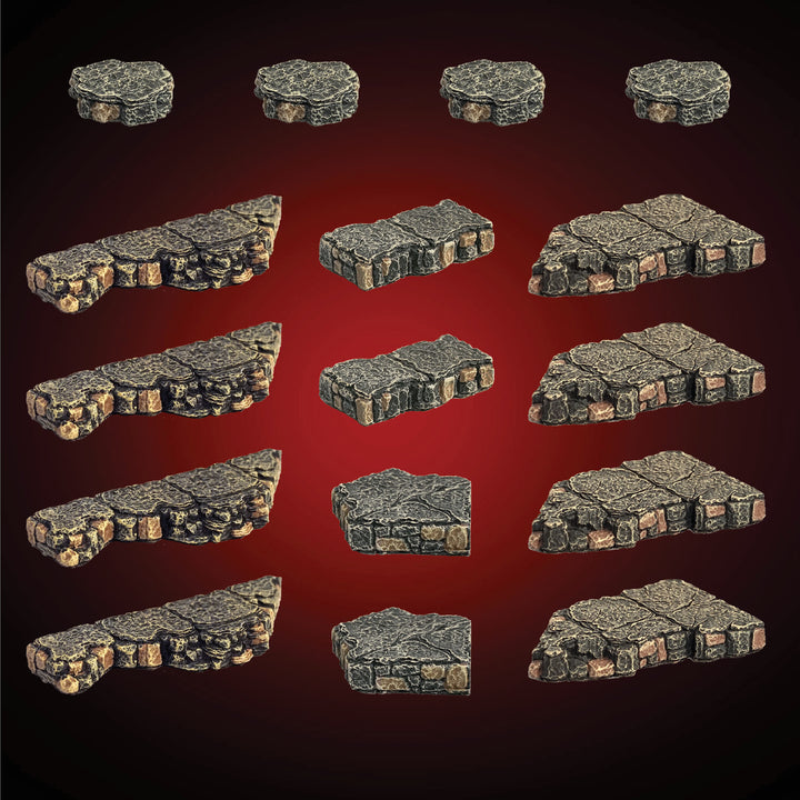 Angled Ledges (Unpainted) (NO anchor magnets)