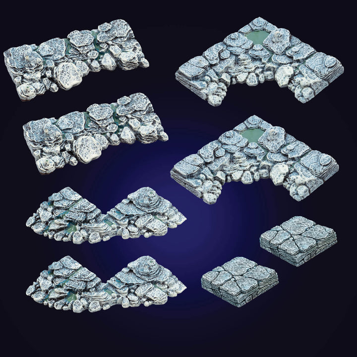 NEW! Large Stone Banks - Ice (Painted)