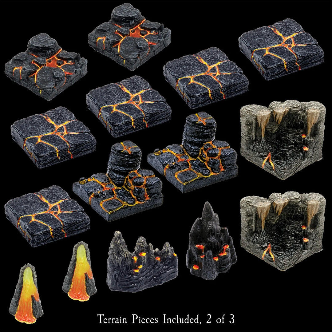 Dwarven Forge Caverns Core Hellscape-Hand-Painted Modular D&D Terrain