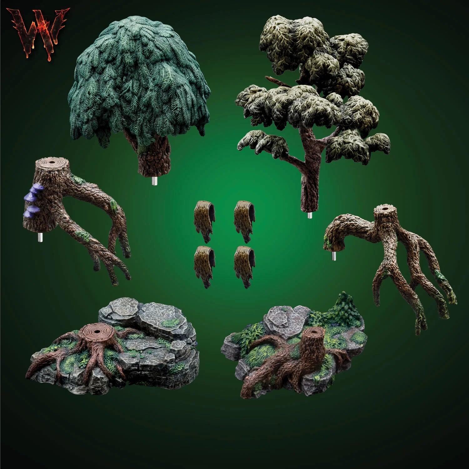 Swamp Trees Pack (Unpainted) – Dwarven Forge