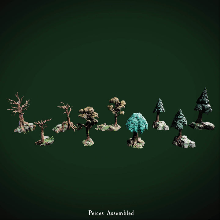 Modular Trees Bundle (Painted)