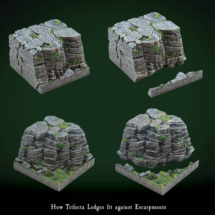 Trifecta Ledges - Basic Builder Escarpment Companion Pack (Unpainted)