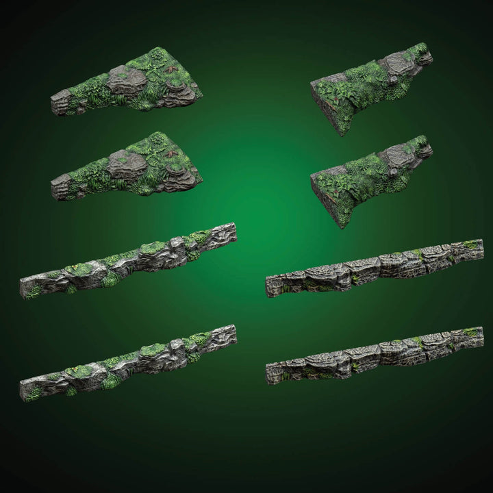 Trifecta Ledges - Straight Escarpment Companion Pack (Unpainted)