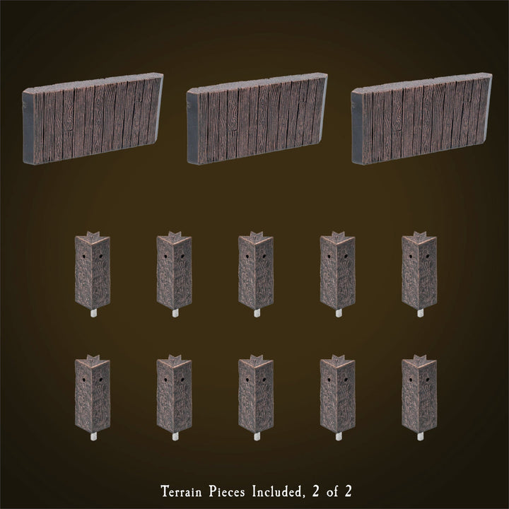 Rustic Wood Core - Standard Walls & Posts (Unpainted)