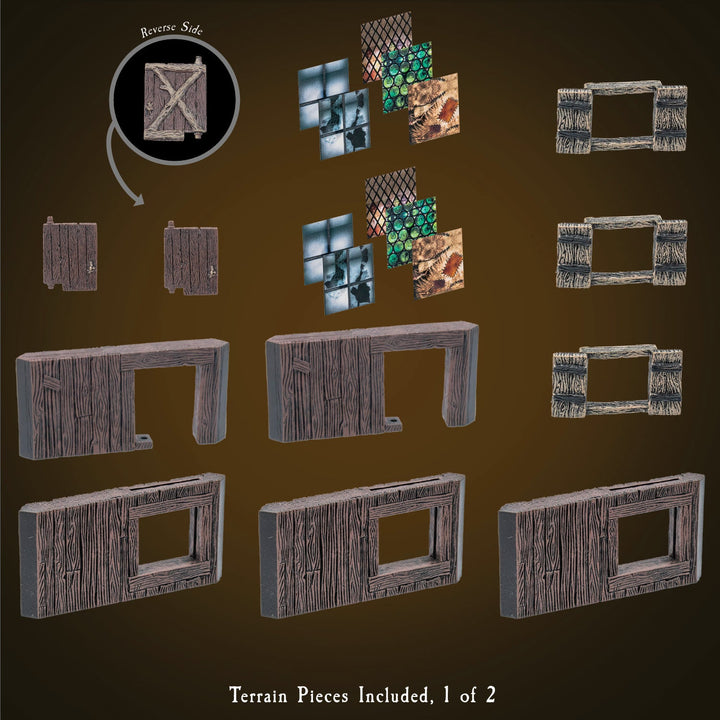 Rustic Wood Core - Standard Walls & Posts (Unpainted)
