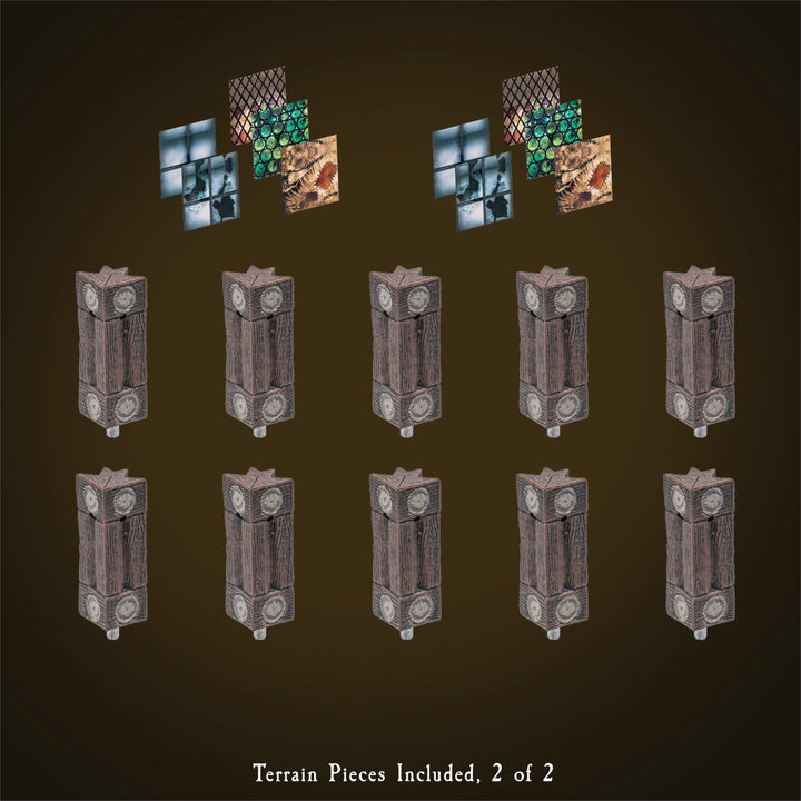 Rustic Wood Core - Tavern Walls & Posts (Unpainted)