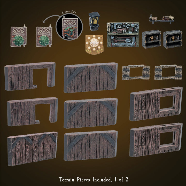 Rustic Wood Core - Tavern Walls & Posts (Unpainted)