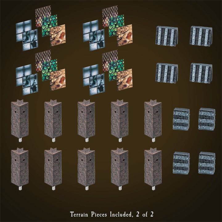 Rustic Wood Core - Fortified Walls & Posts (Unpainted)