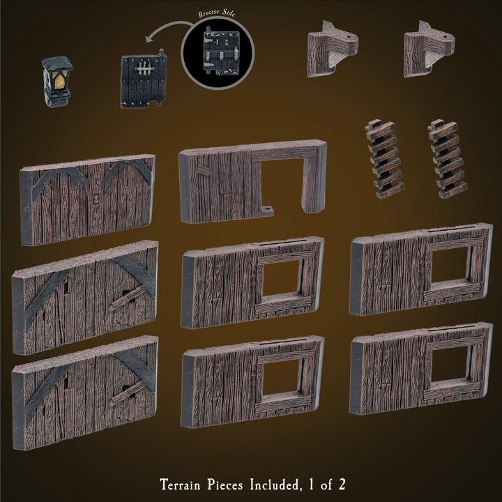 Rustic Wood Core - Fortified Walls & Posts (Unpainted)