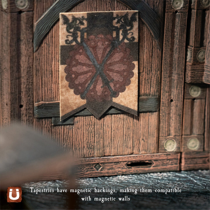 Rustic Wood - Double High Walls & Posts (Painted)