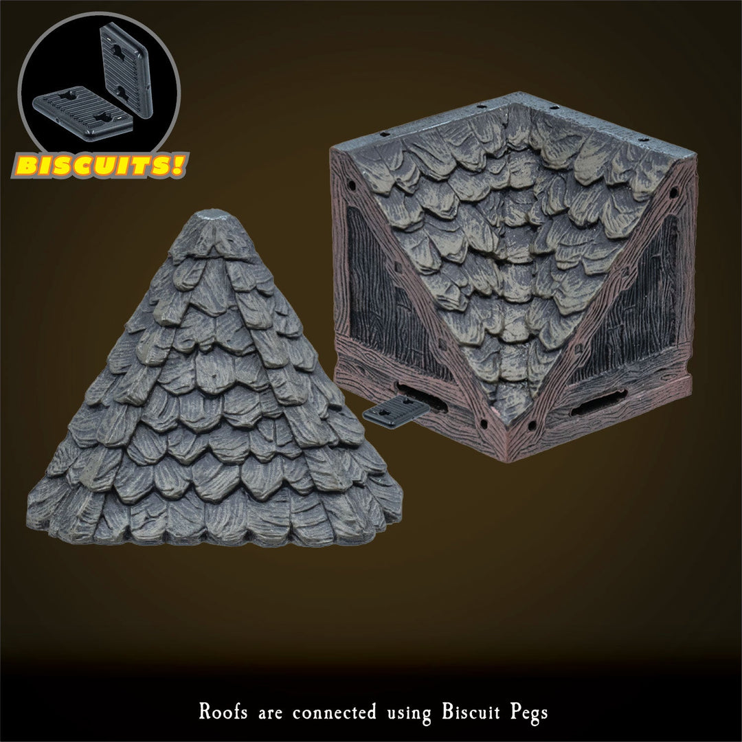 Modular Roof - Diagonal Roof - Green (Unpainted)