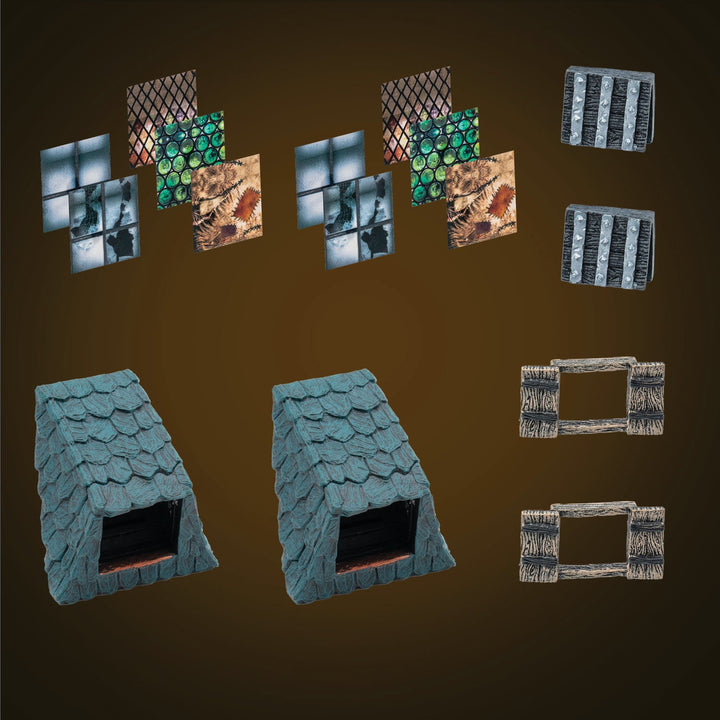 LED Dormer Windows - Green (Unpainted)