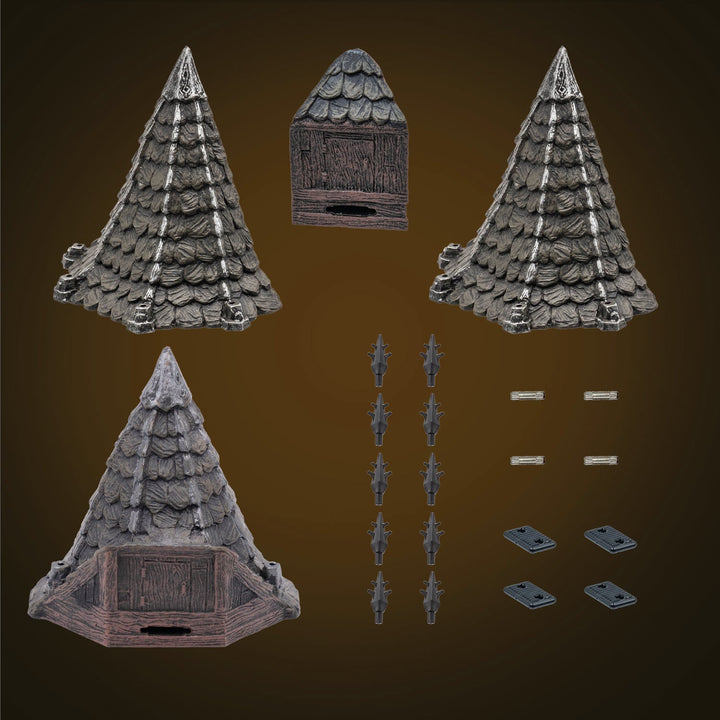 Wizard Hat Roof - Dark (Unpainted)