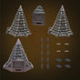 Wizard Hat Roof - Dark (Unpainted)