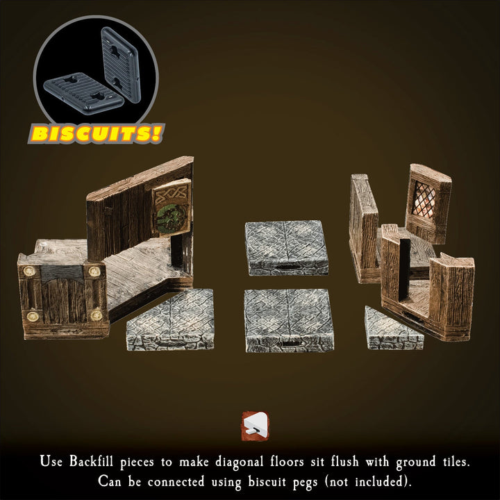 Cobblestone / Dirt Diagonal Backfills (Unpainted)
