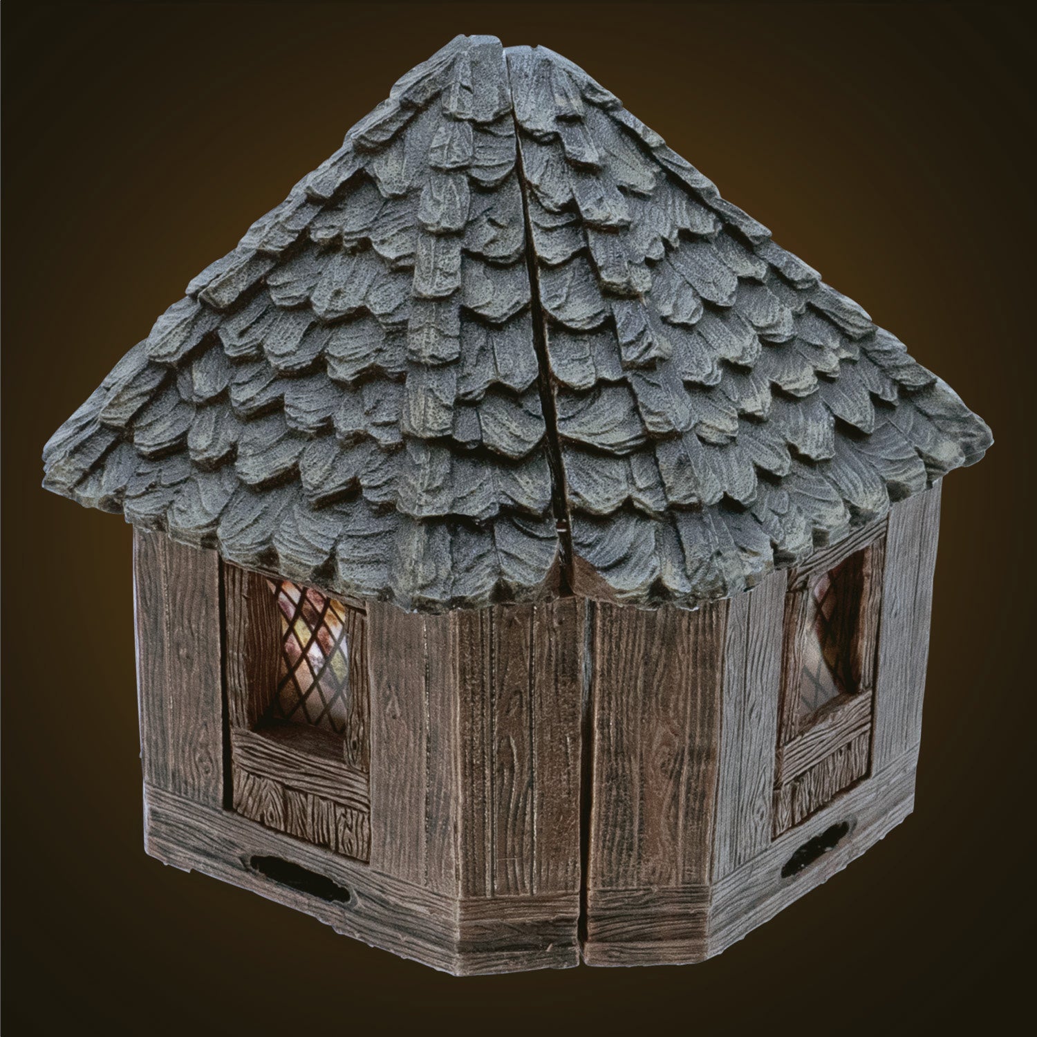 Rustic Wood - The Poet's Nook w/ Dark Roof (Painted) – Dwarven Forge