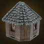 Rustic Wood - The Poet's Nook w/ Dark Roof (Painted)