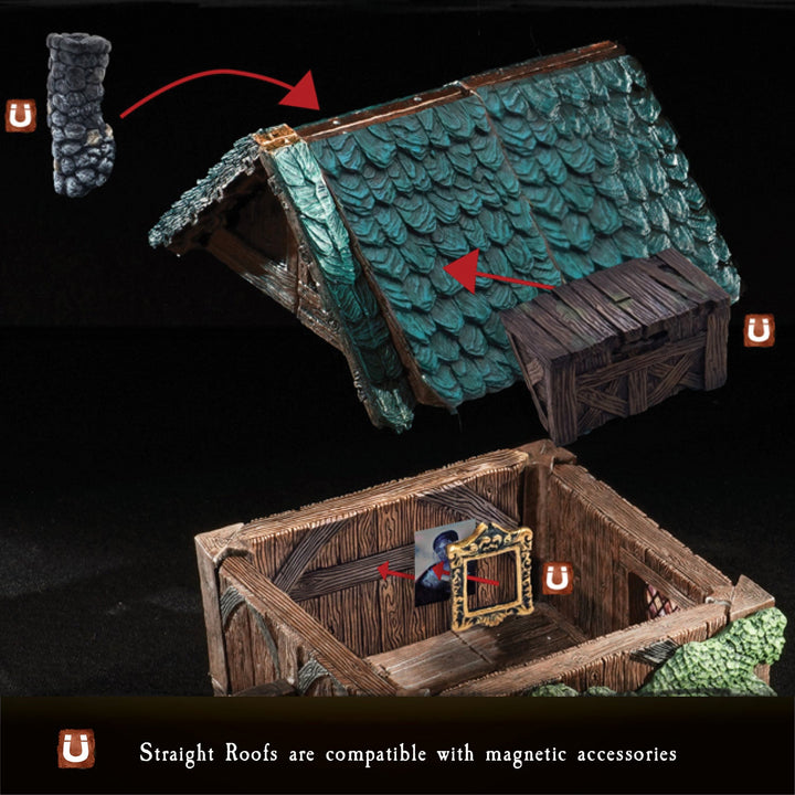 Modular Roof - Straight Roof - Green (Unpainted)