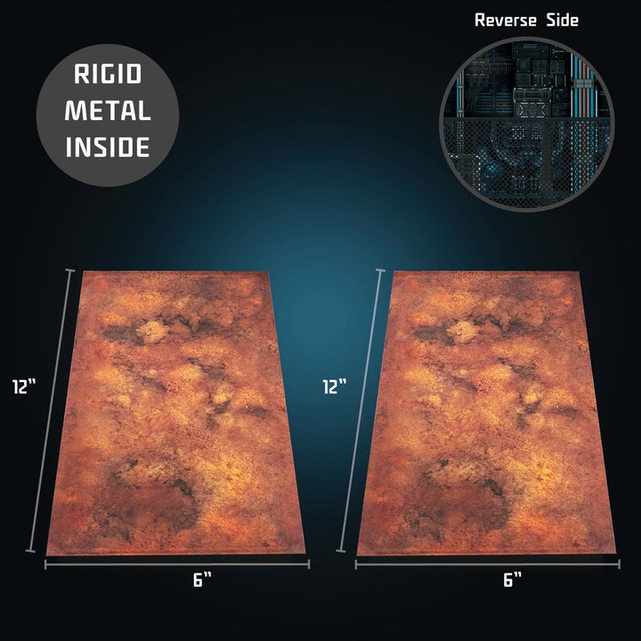 Terrain Tray Two-pack 6"x12": Alien Planet / Tech floor