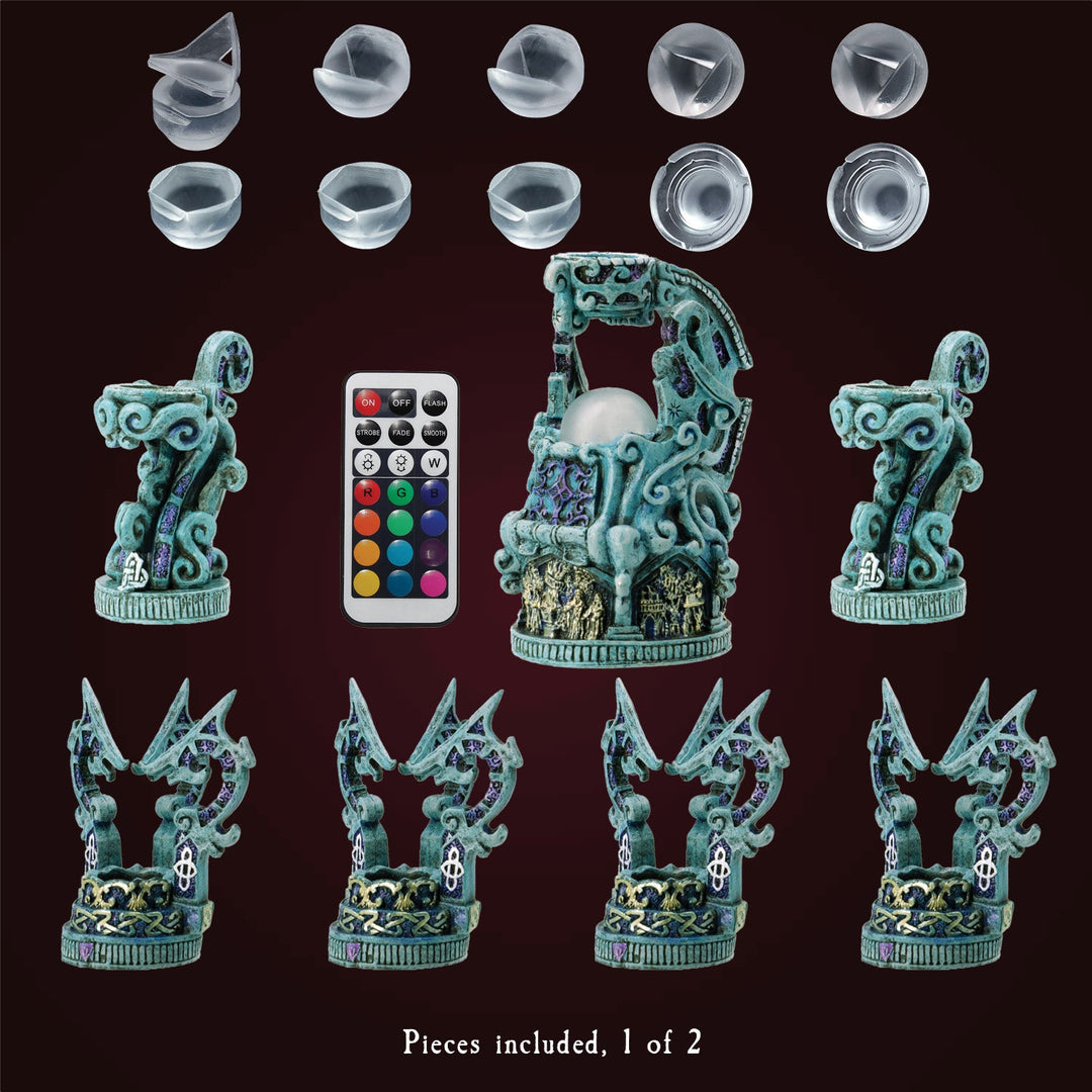 Elven Seven-die Reliquary Array - Plain Base
