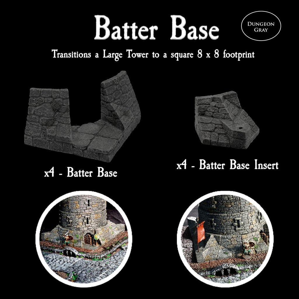 Batter Base Large Tower (Unpainted)