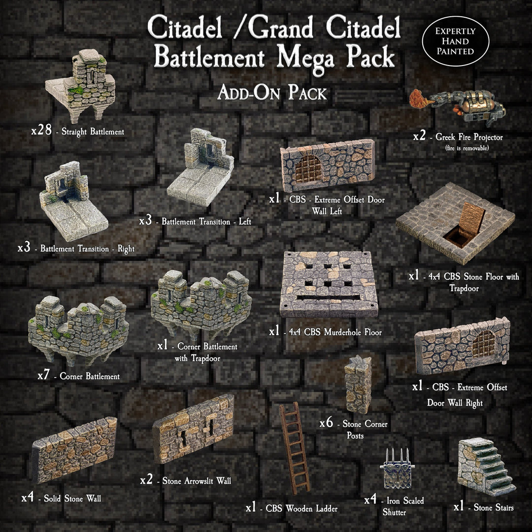 Citadel / Grand Citadel Battlement Mega Pack (Painted)