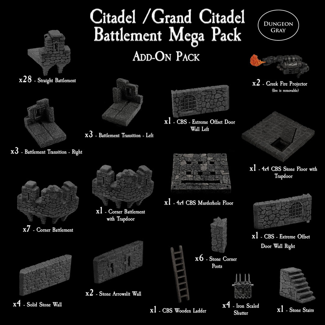 Citadel / Grand Citadel Battlement Mega Pack (Unpainted)