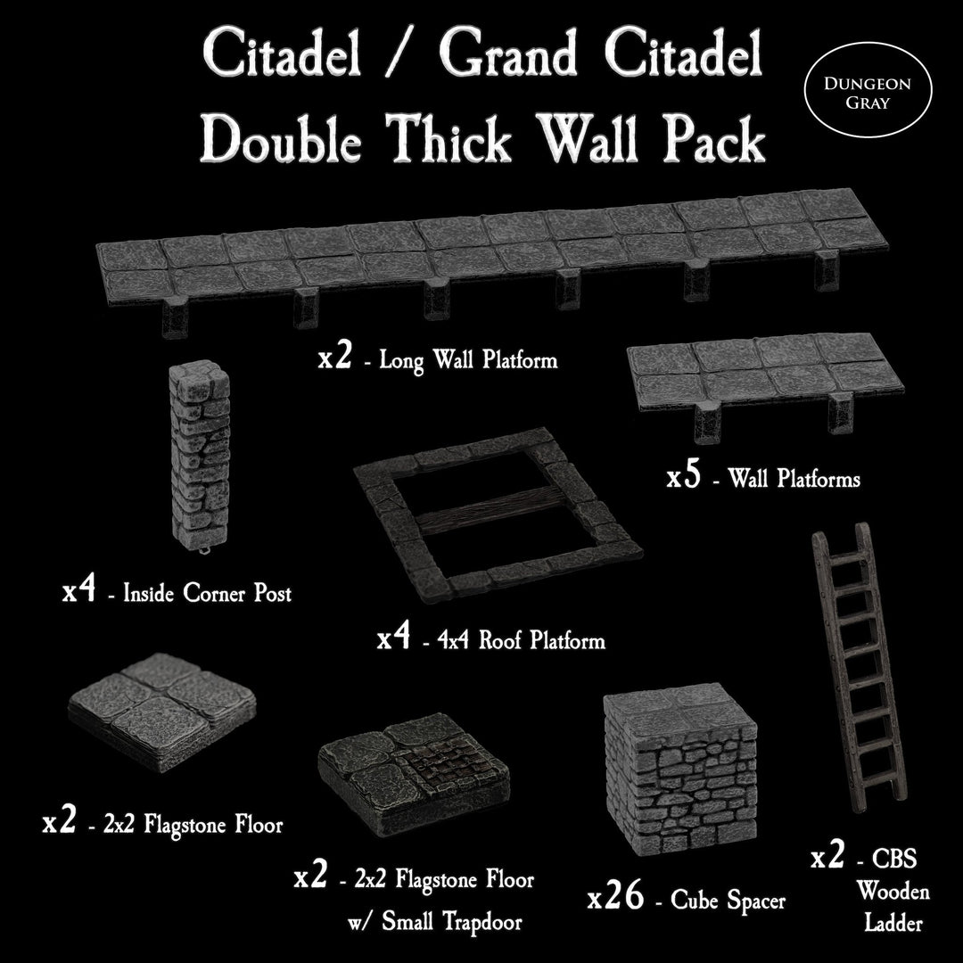 Citadel / Grand Citadel Double Thick Wall Pack (Unpainted)