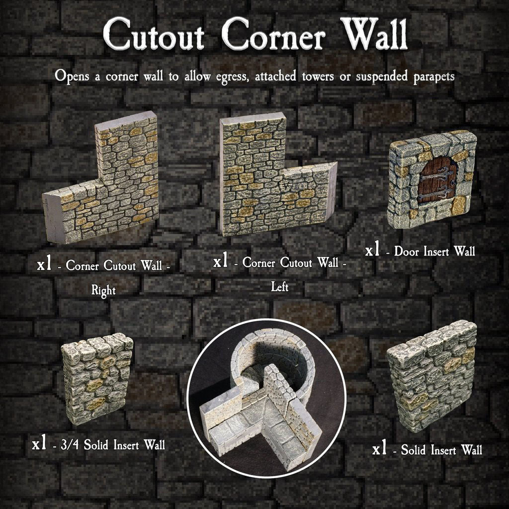 Cutout Corner Wall (Painted)