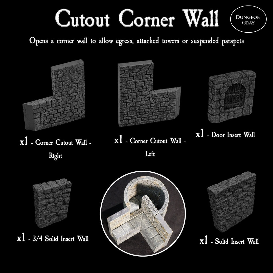 Cutout Corner Wall (Unpainted)