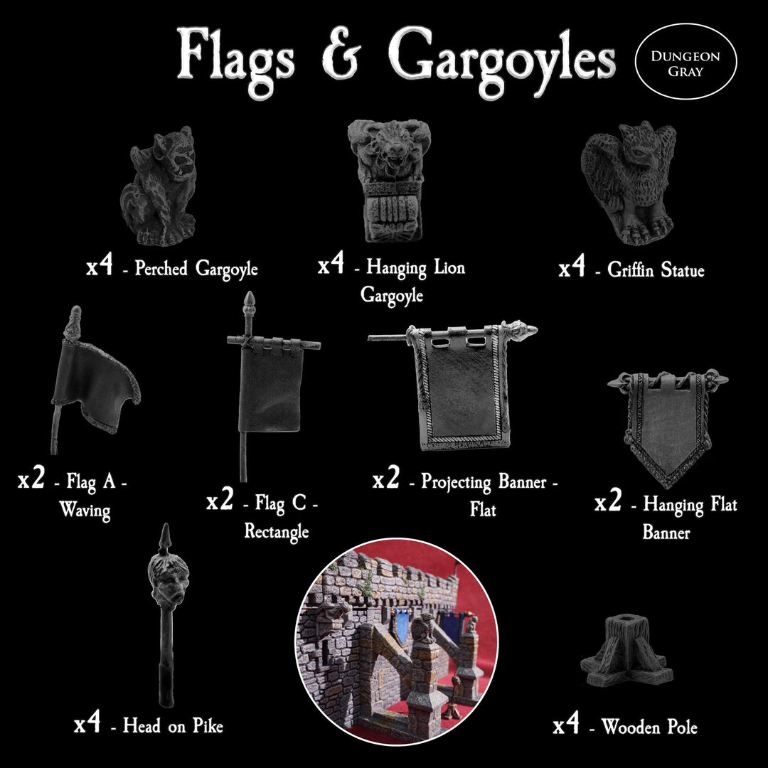 Flags and Gargoyles (Unpainted)