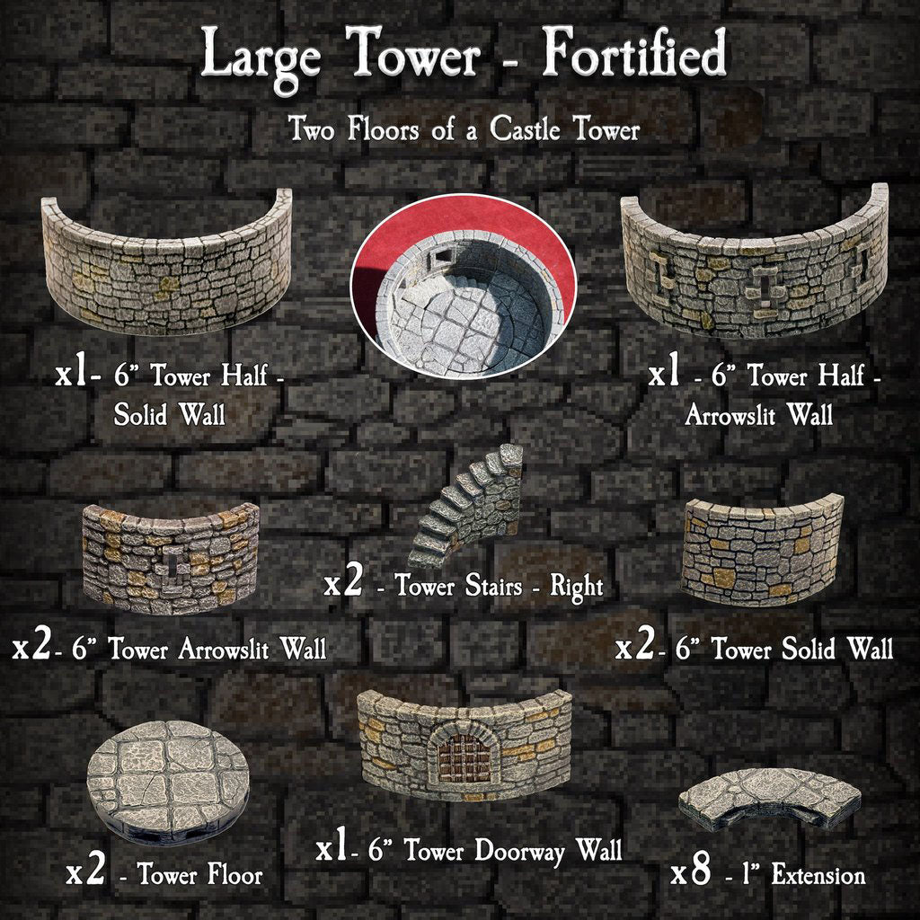 Large Tower Fortified (Painted)