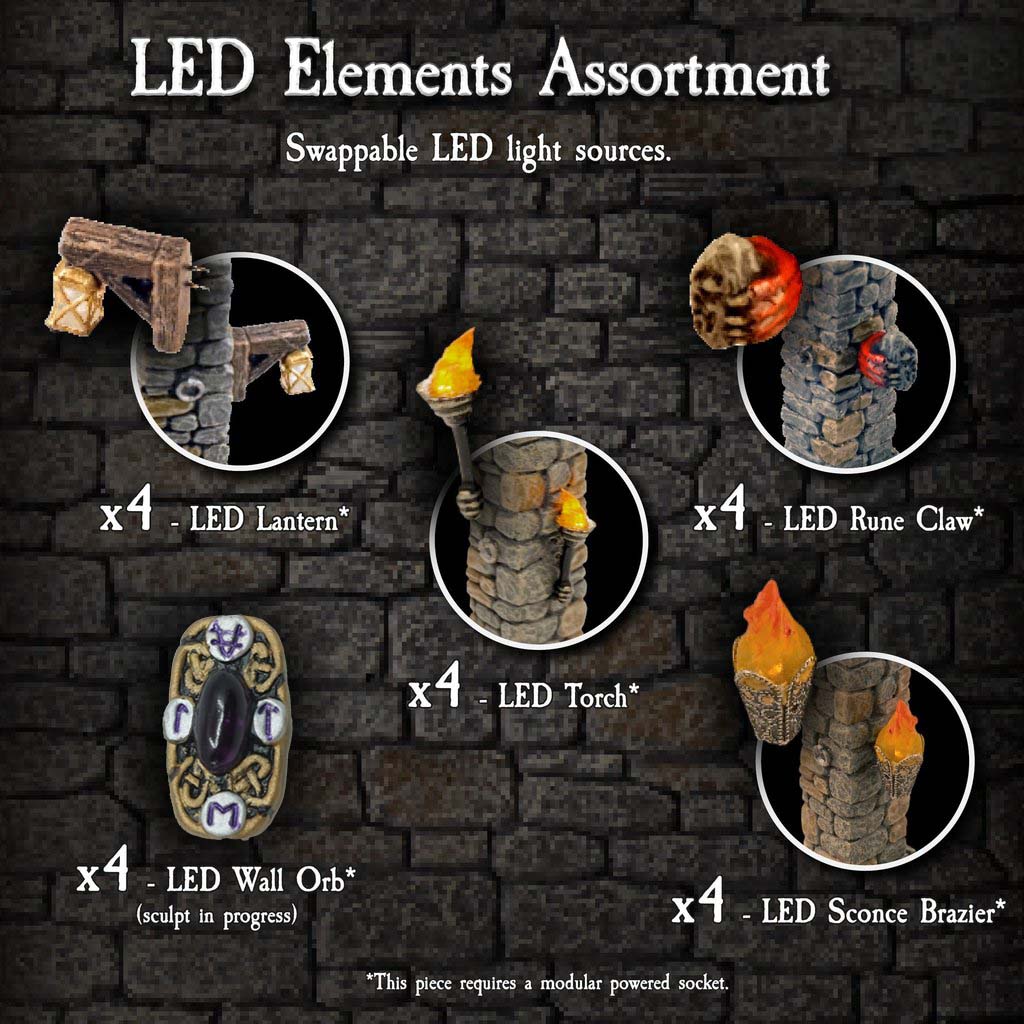 LED Elements Assortment (Painted) – Dwarven Forge