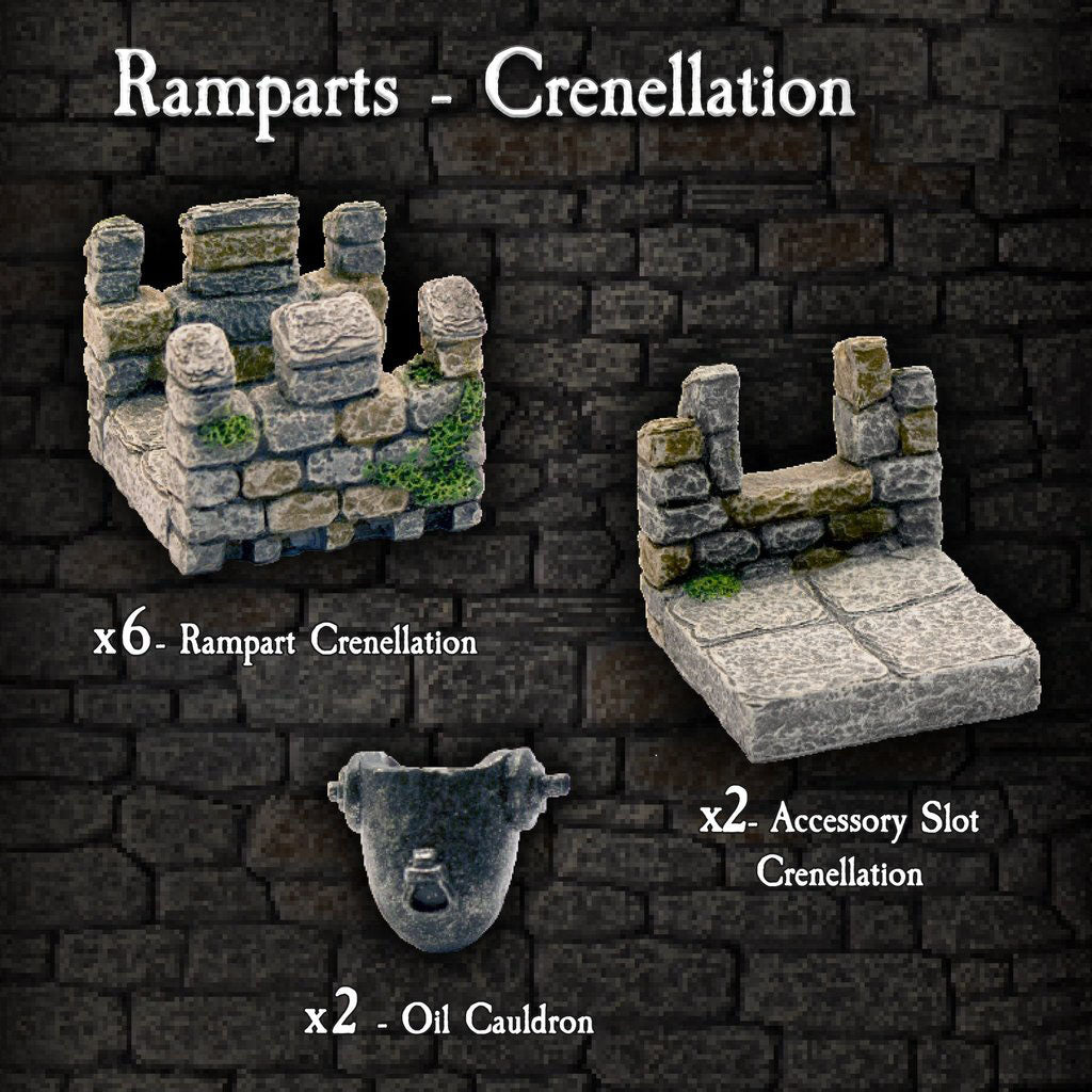 Ramparts Crenellation Pack (Painted)
