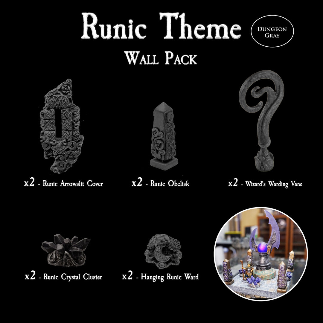 Runic Theme Wall Pack (Unpainted)