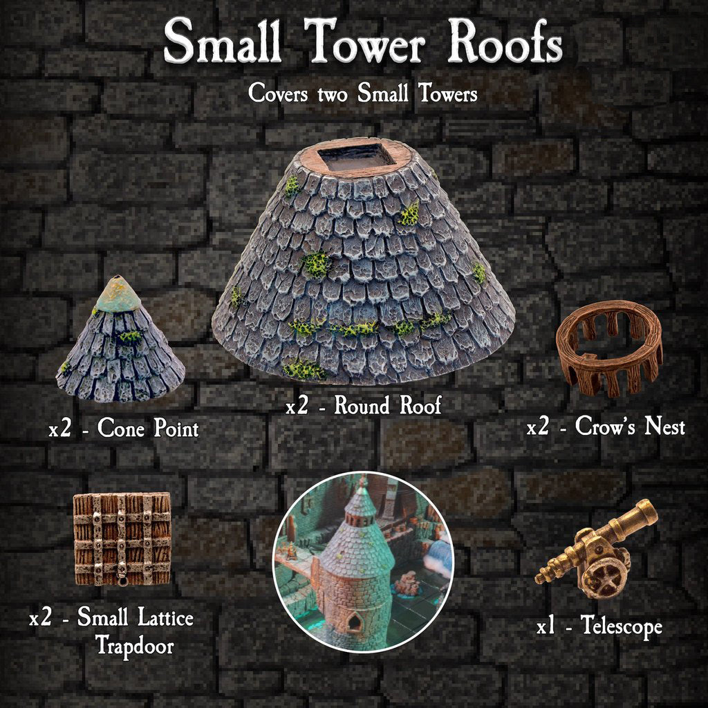 Small Tower Roofs Pack (Painted)