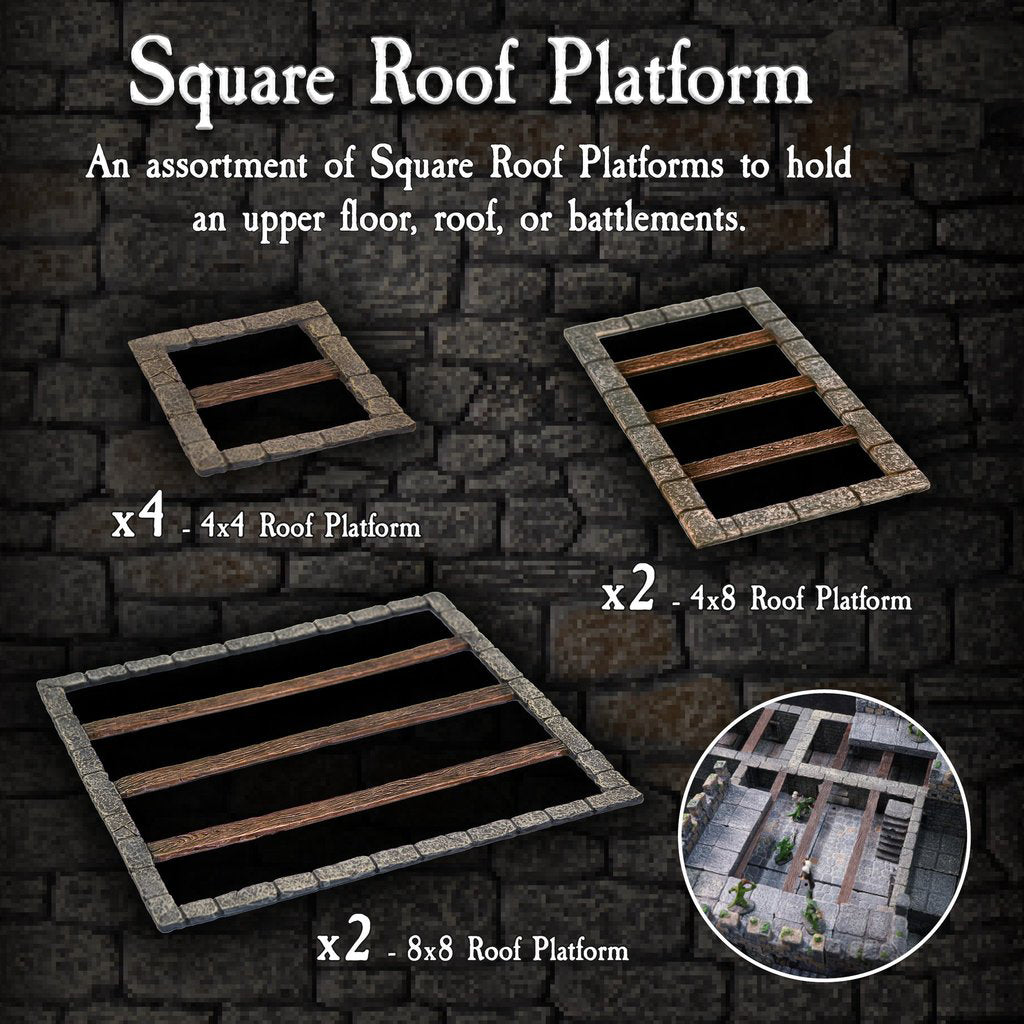 Square Roof Platform Pack (Painted)