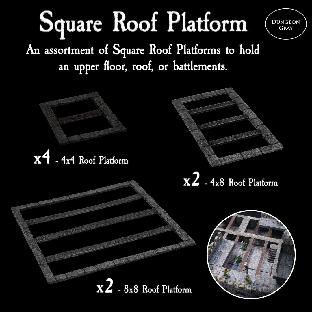 Square Roof Platform Pack (Unpainted)