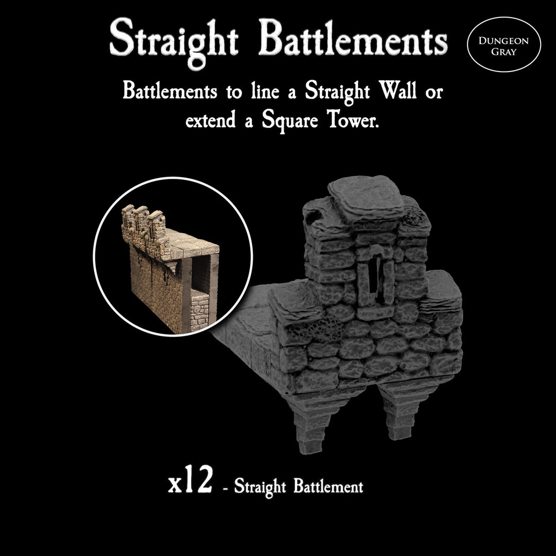 Straight Battlements (Unpainted)