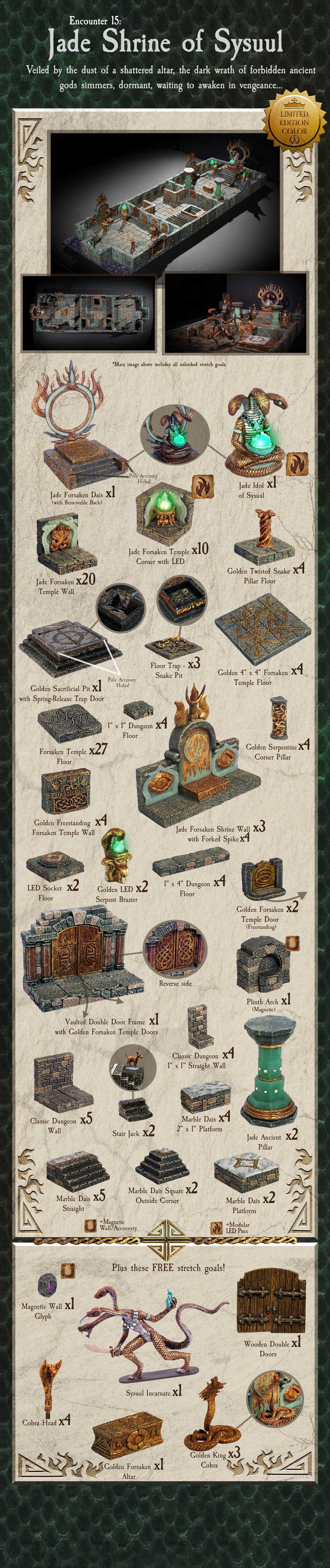 Encounter 15: Shrine of Sysuul - Jade (Painted) (Limited Edition)