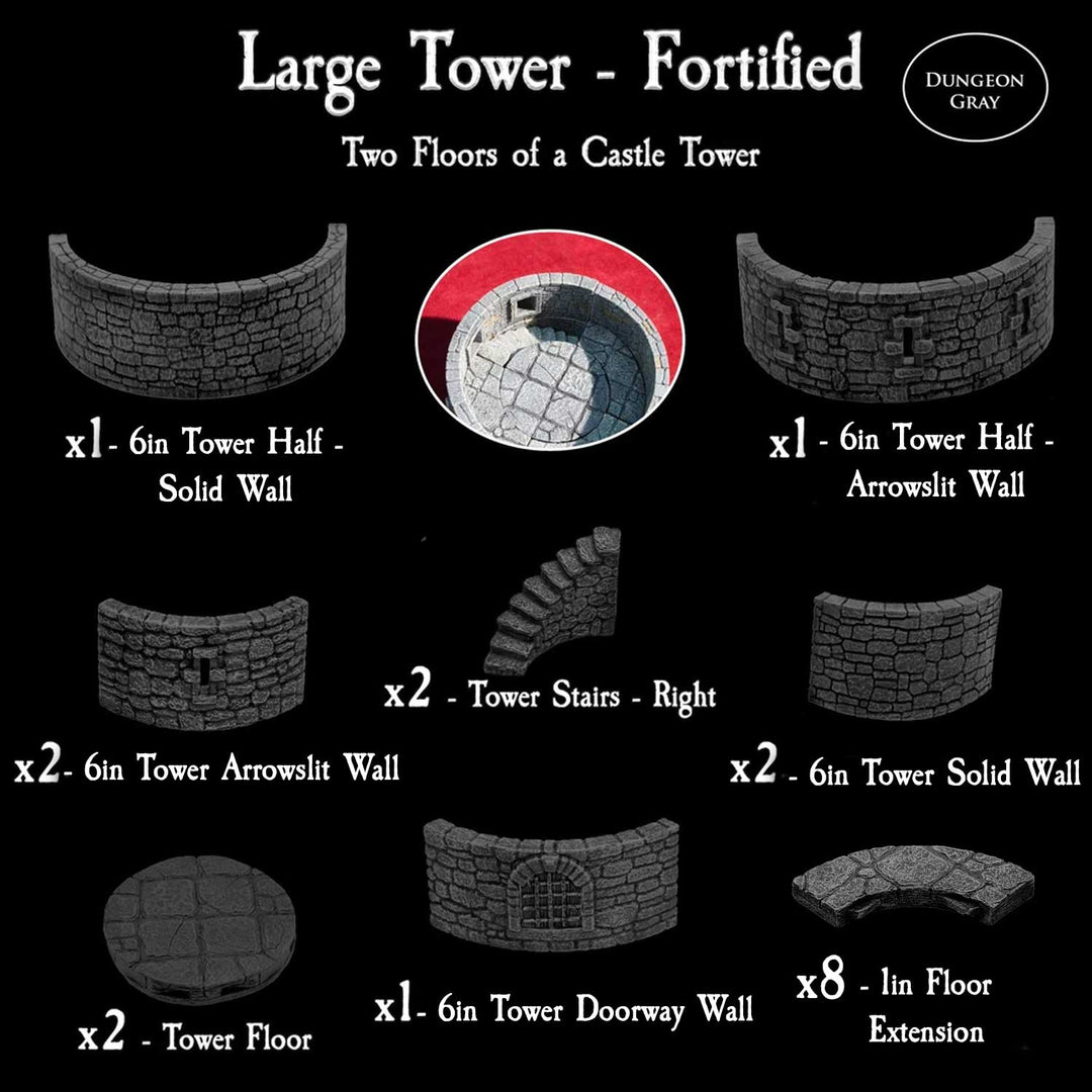 Large Tower Fortified (Unpainted)