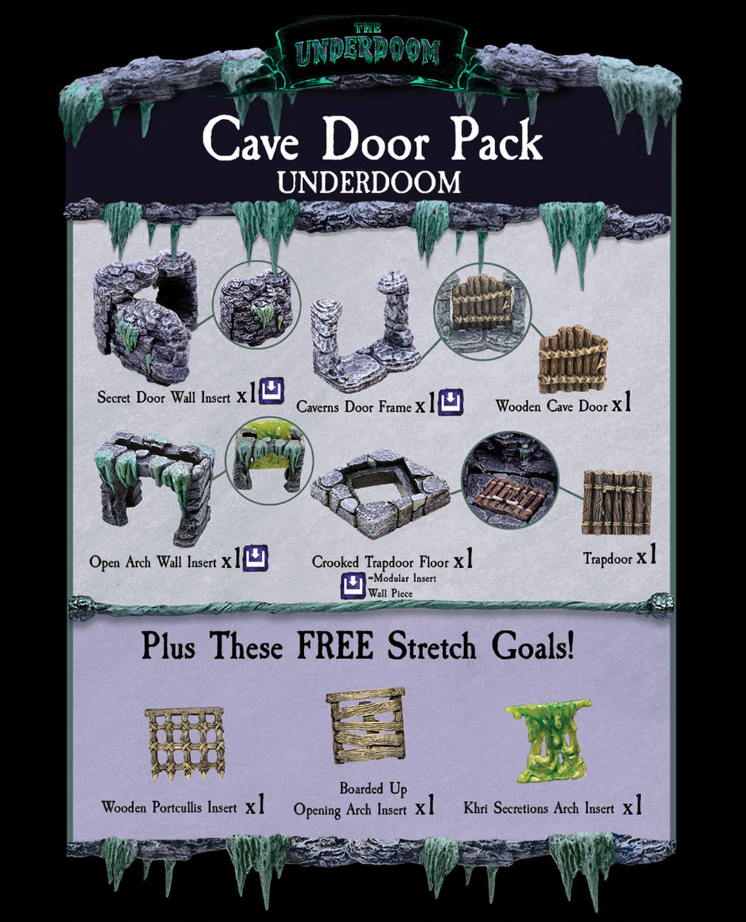 Cave Door Pack - Underdoom (Painted)
