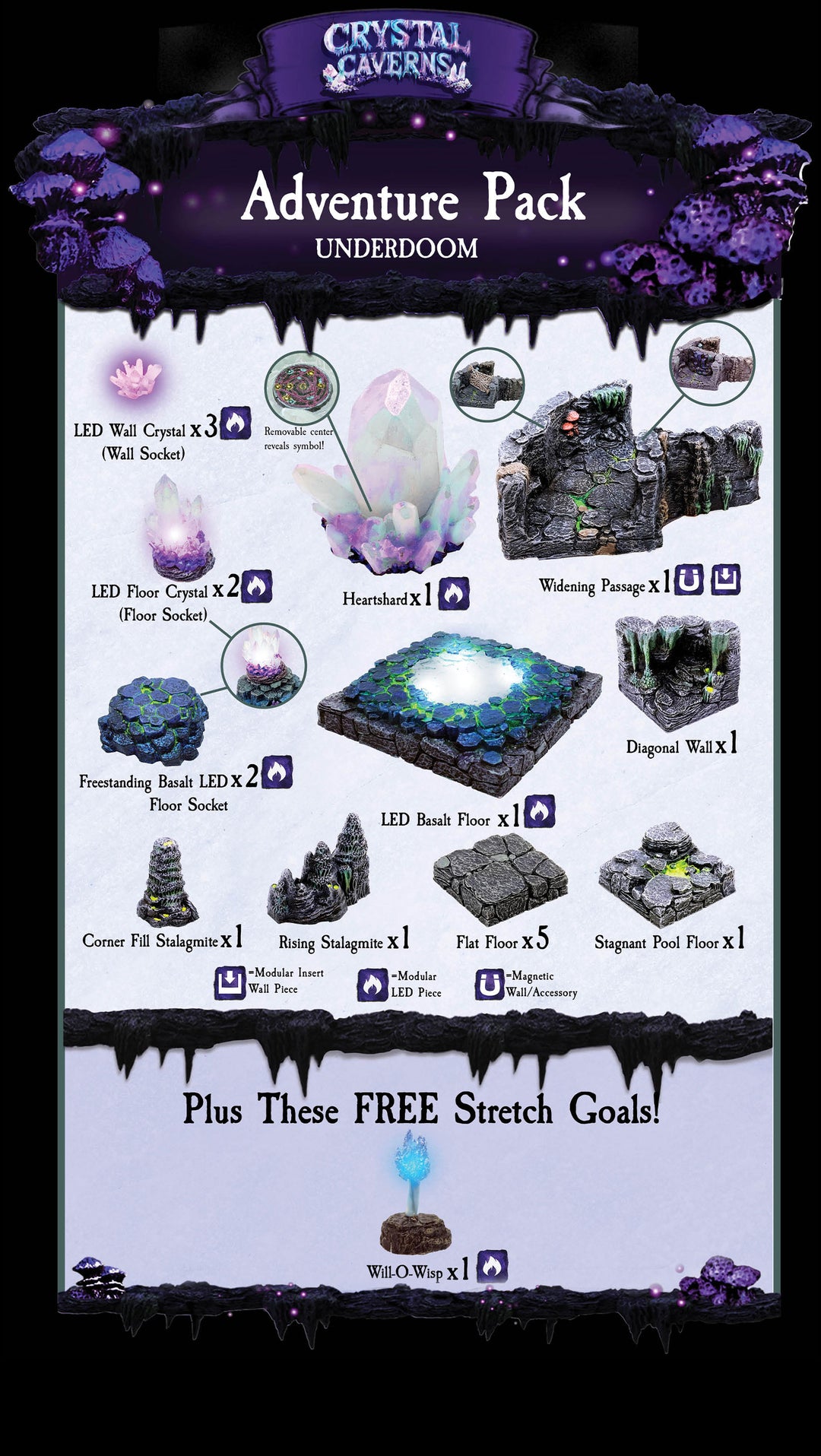 Crystal Cavern Adventure Pack - Underdoom (Painted)
